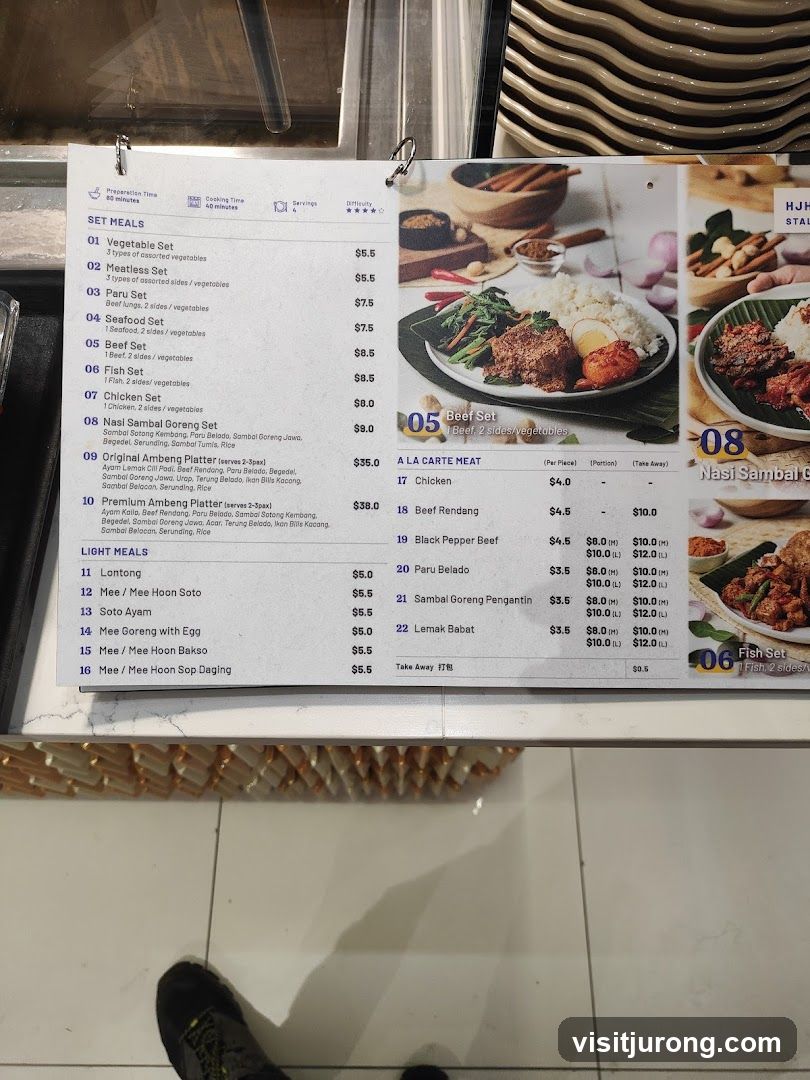 HJ H STAI Menu