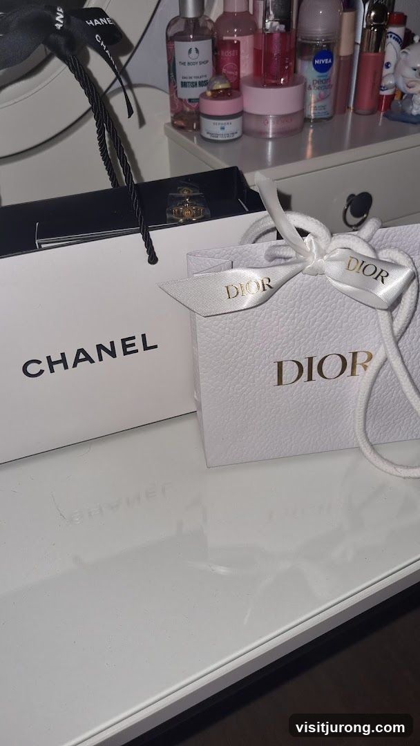 Chanel and Dior Shopping Bags