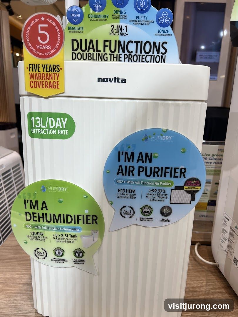 Novita Dual Function Dehumidifier and Air Purifier
