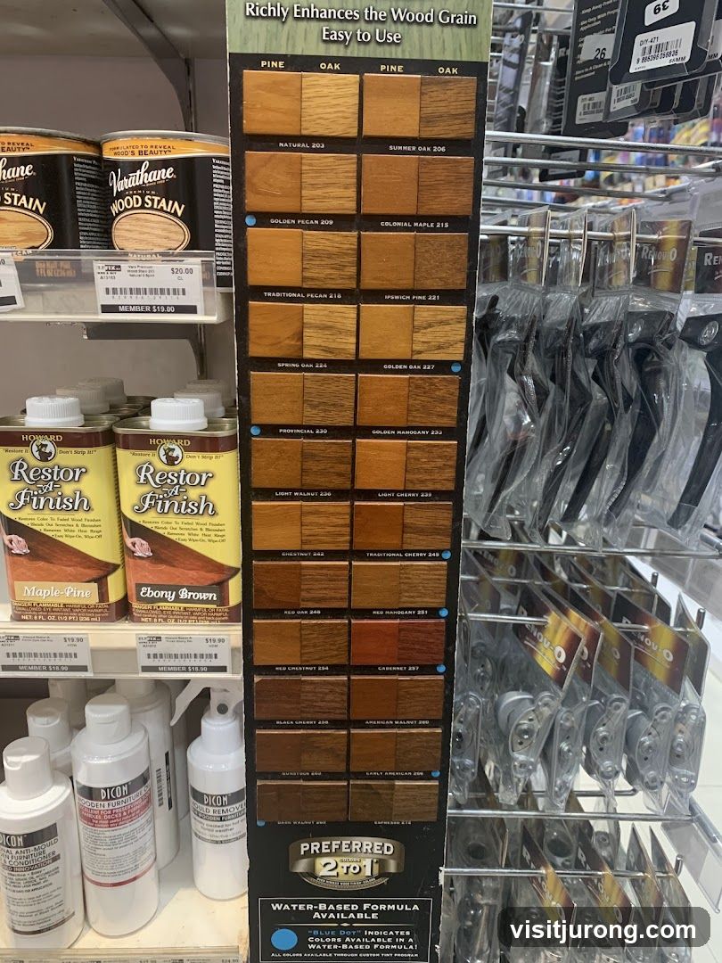 Wood Stain Color Chart