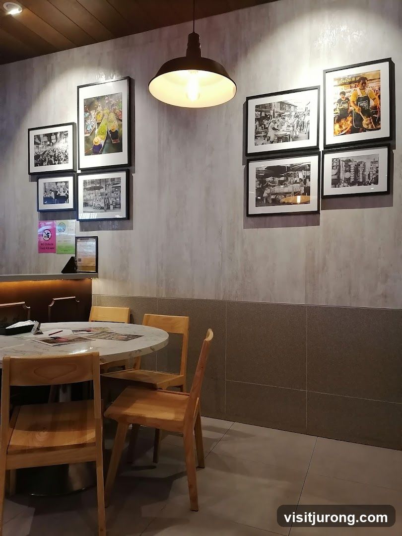 Restaurant Interior with Artwork and Seating