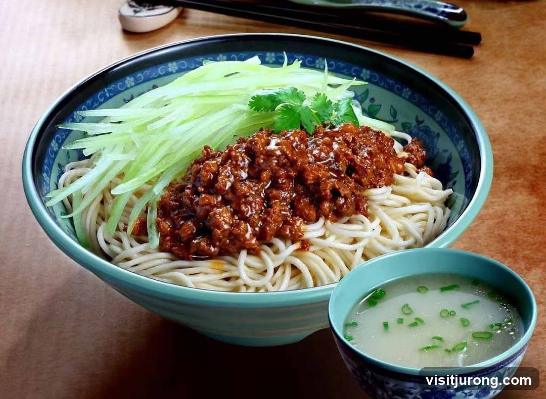 Noodles with Minced Meat and Soup