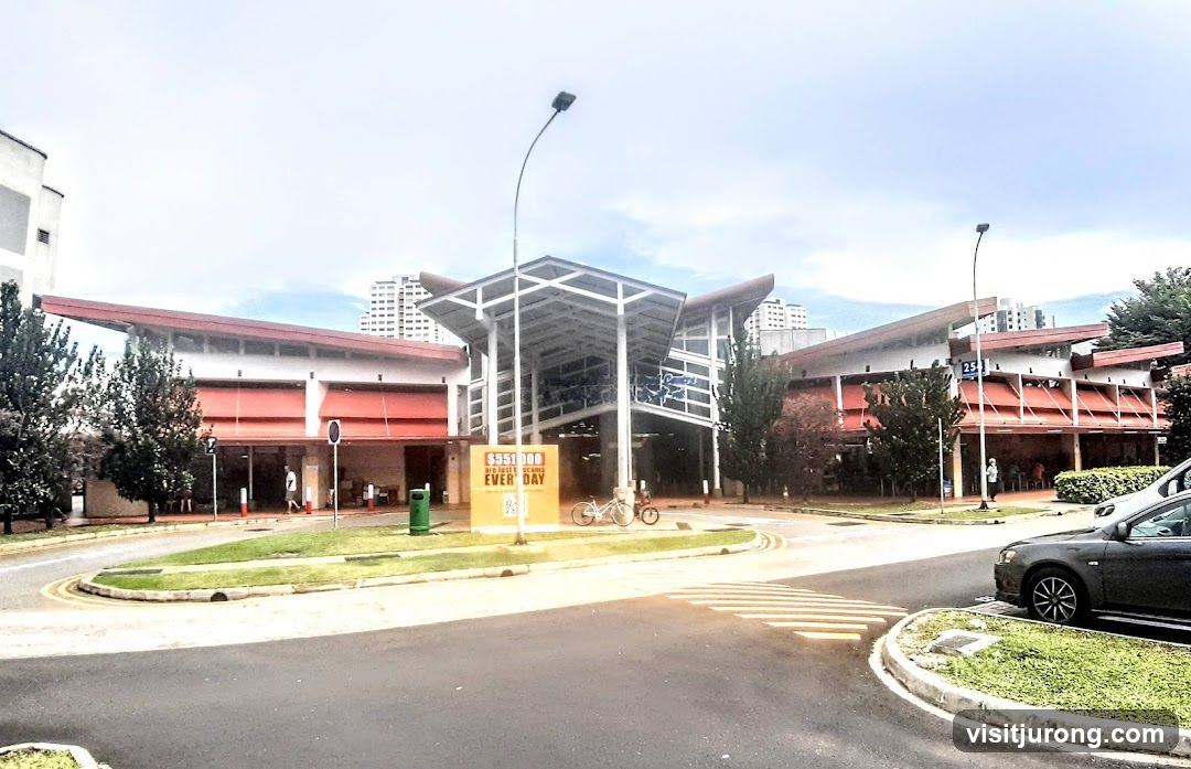 Modern Building with Red Accents