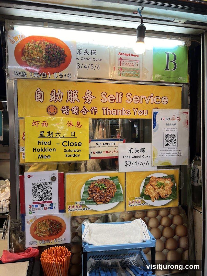 Food stall menu and signage