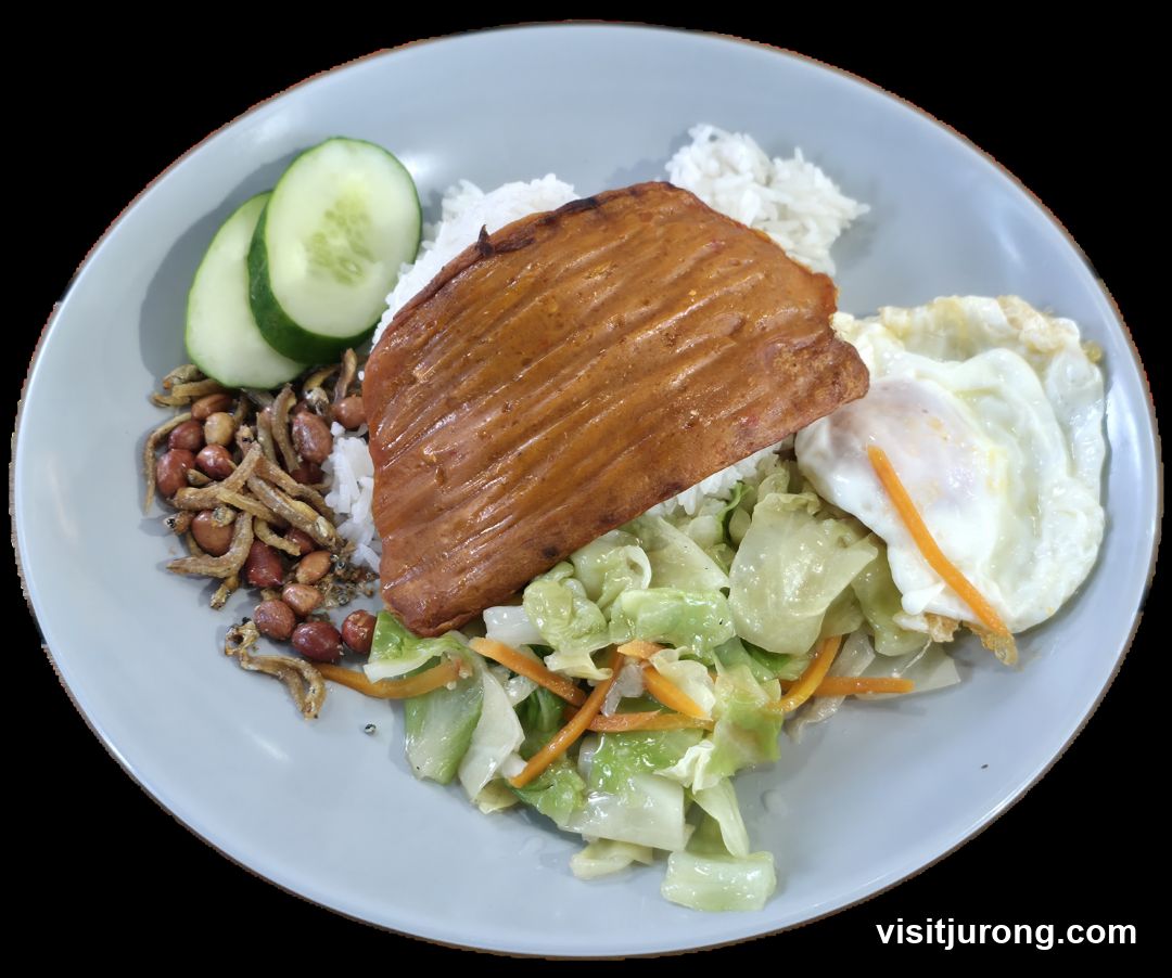 Nasi Lemak with Fried Chicken
