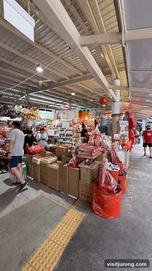 Market Stall with Festive Decorations