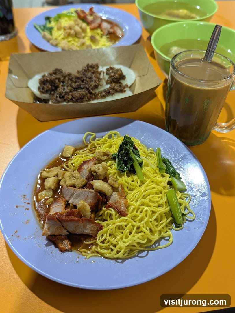 Noodles with Char Siu and Crispy Pork Belly