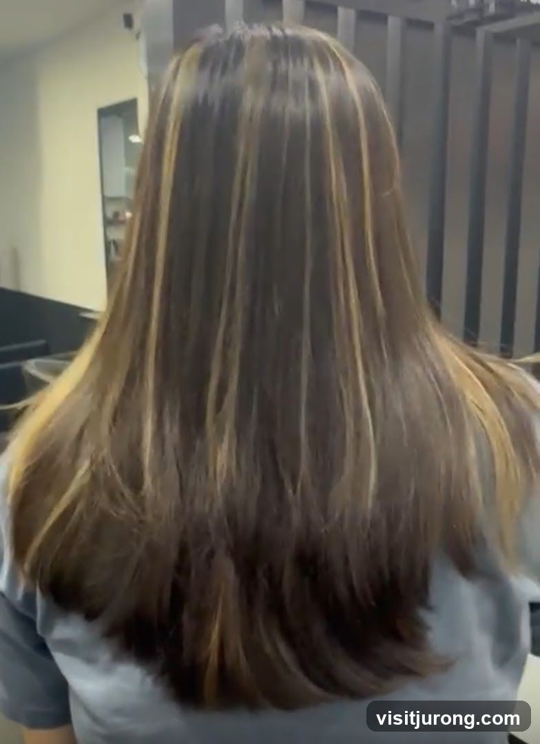 Woman with highlighted hair