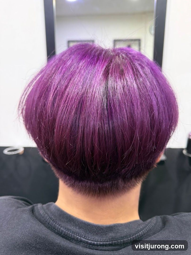 Back of Head with Purple Hair
