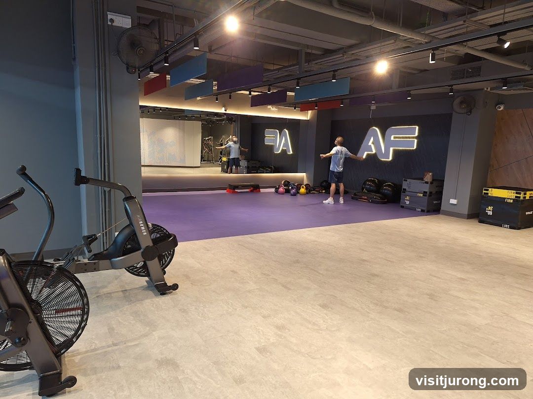 Gym Interior with Exercise Equipment
