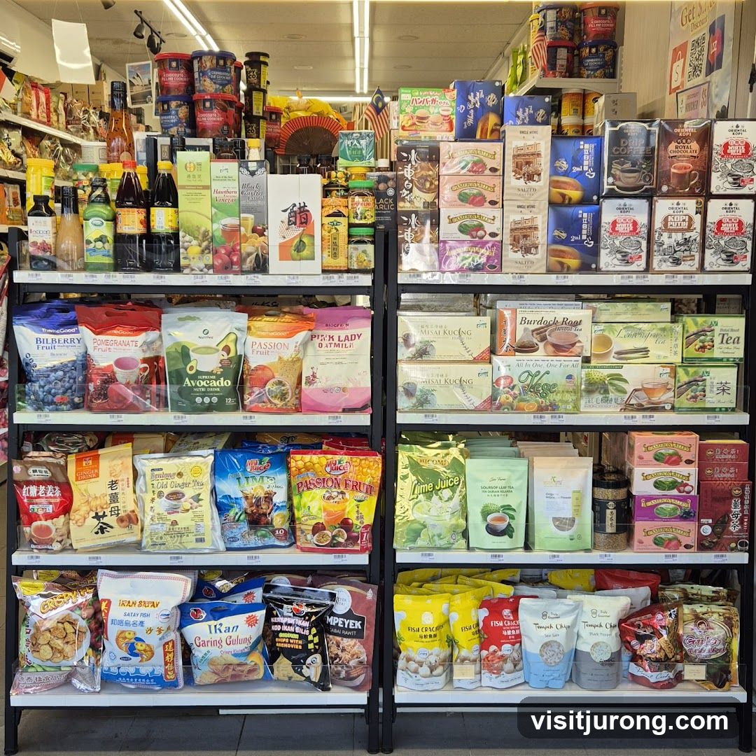 Assortment of Packaged Food and Drinks