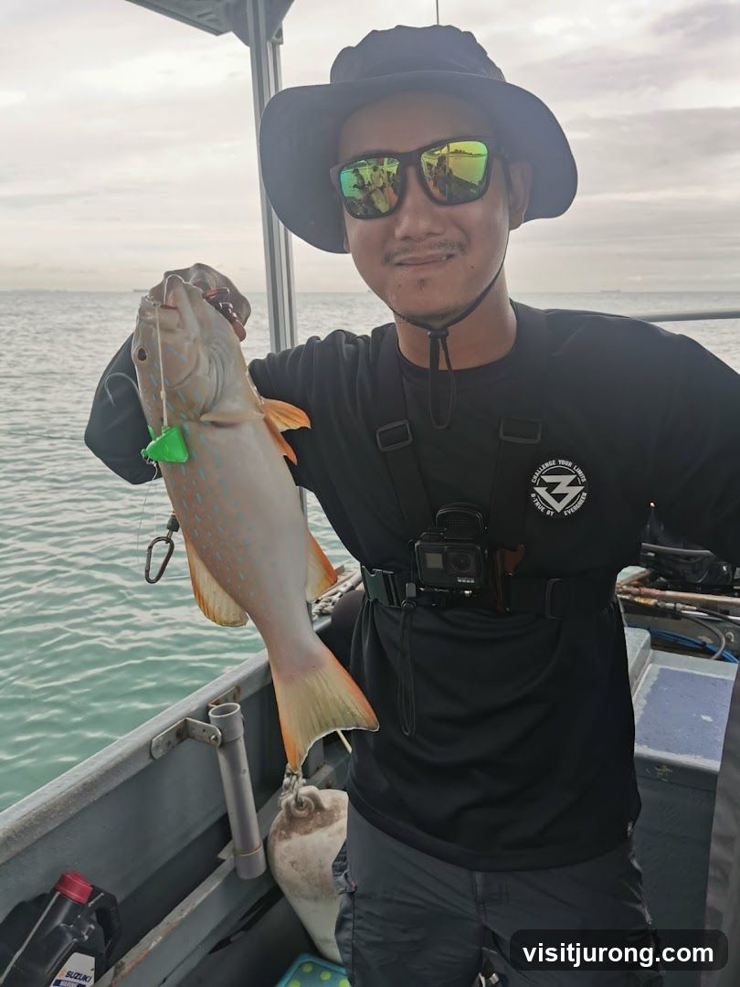 Man holding a caught fish