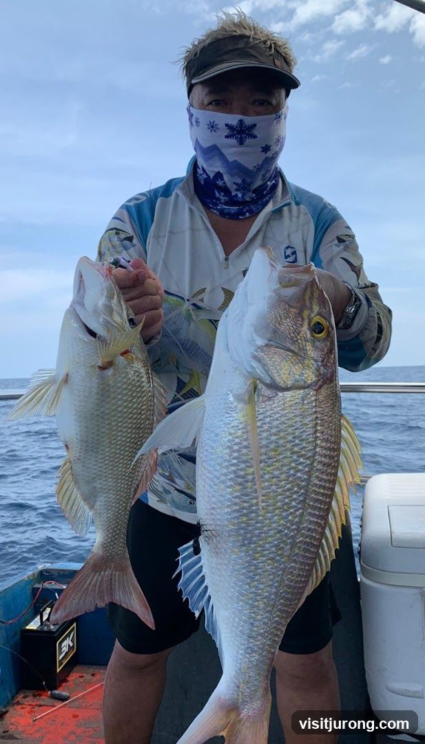 Fisherman with two large fish