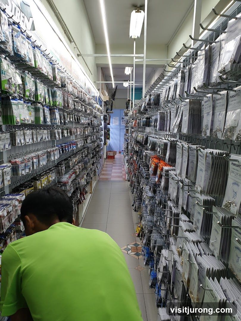 Aisle of Fishing Lures and Tackle