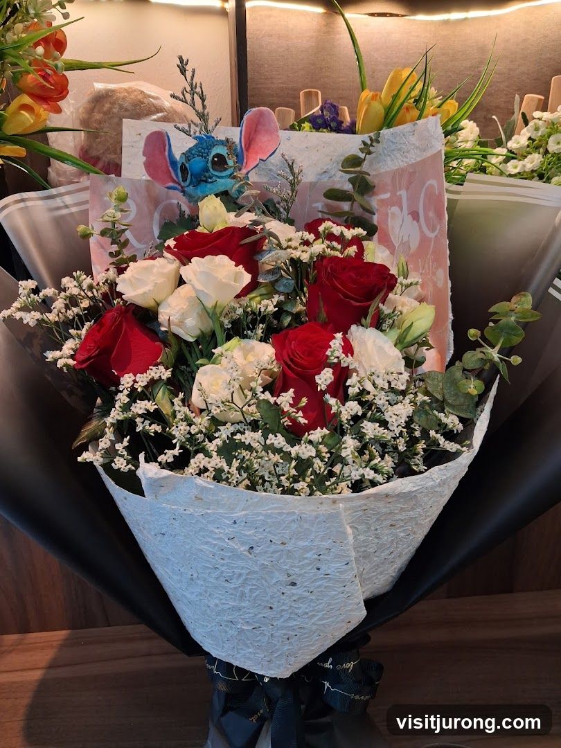 Bouquet with Stitch Plush Toy