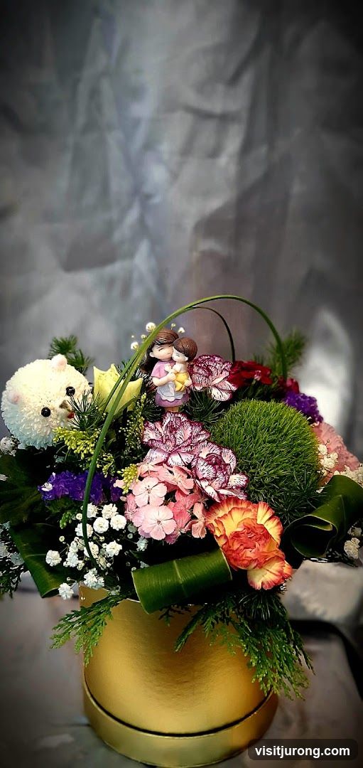 Floral Arrangement with Figurines