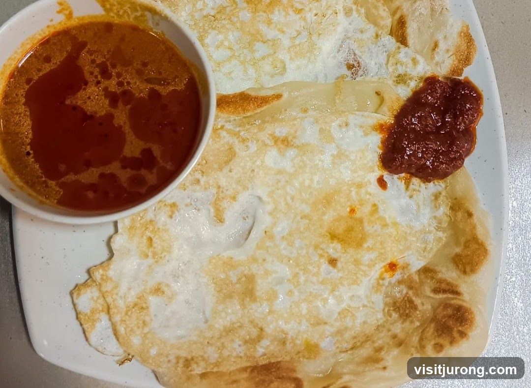 Roti Canai with Curry and Sambal