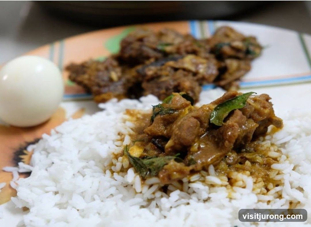 Rice with Meat Curry and Egg