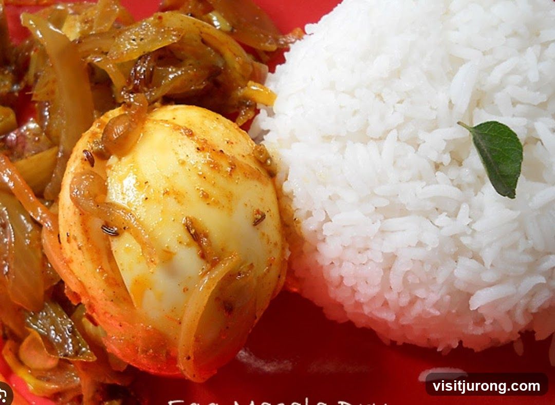 Egg Masala Curry with Rice