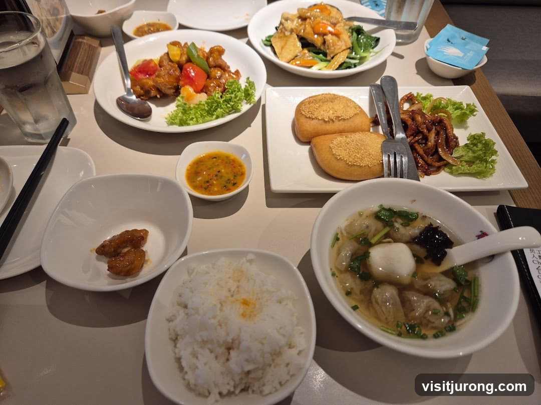 Table with various dishes