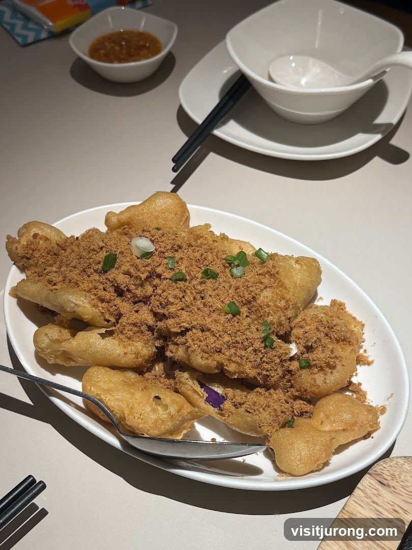 Fried Eggplant with Pork Floss