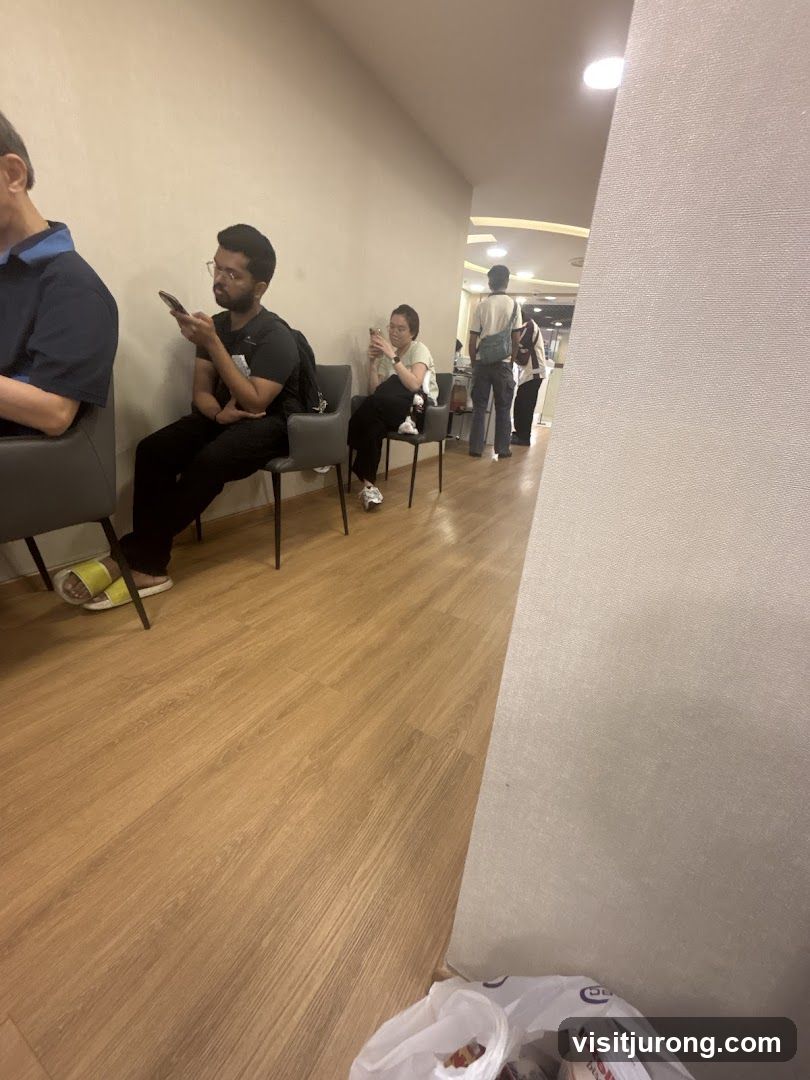 People waiting in a clinic or office
