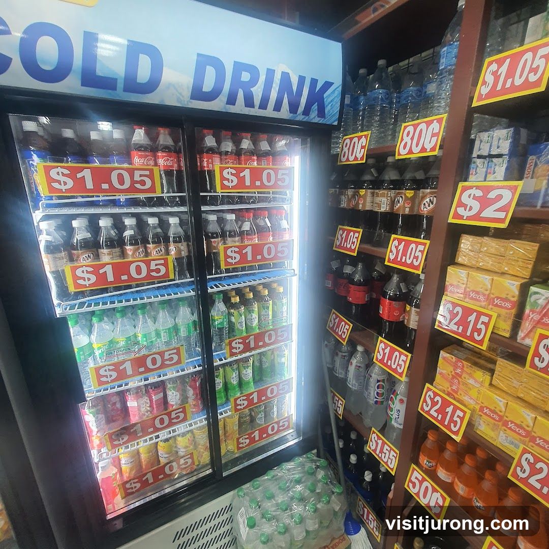 Cold Drink Refrigerator and Shelving