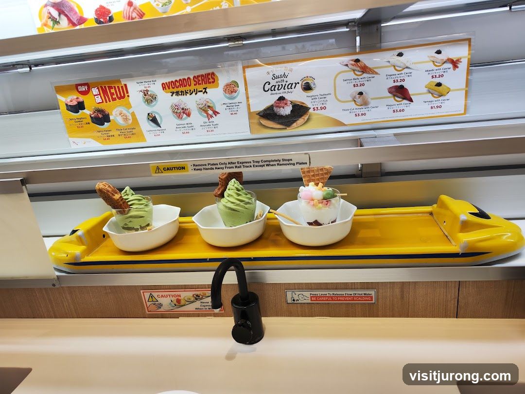 Conveyor Belt Sushi Desserts and Sushi Menu