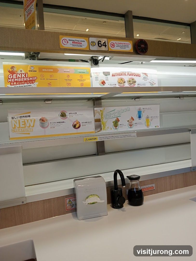 Sushi Restaurant Conveyor Belt Display
