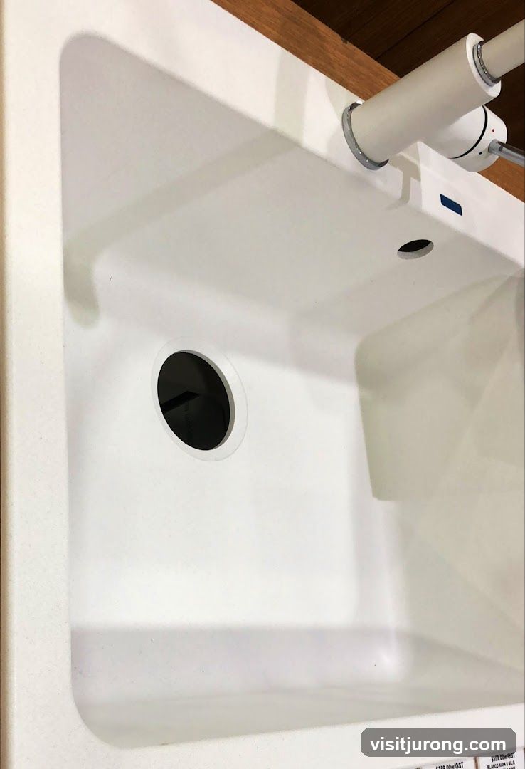 White Sink with Faucet
