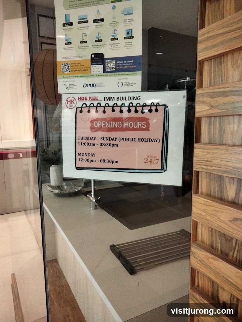Opening Hours Sign