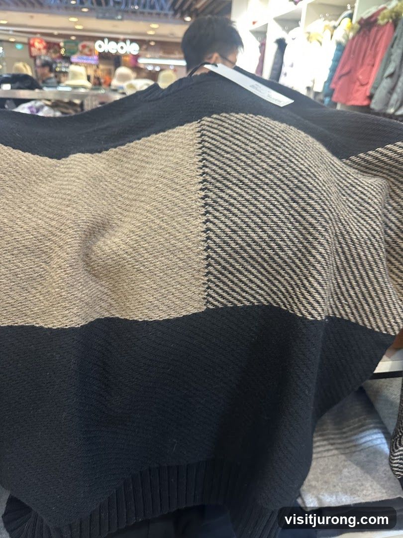 Sweater with plaid pattern