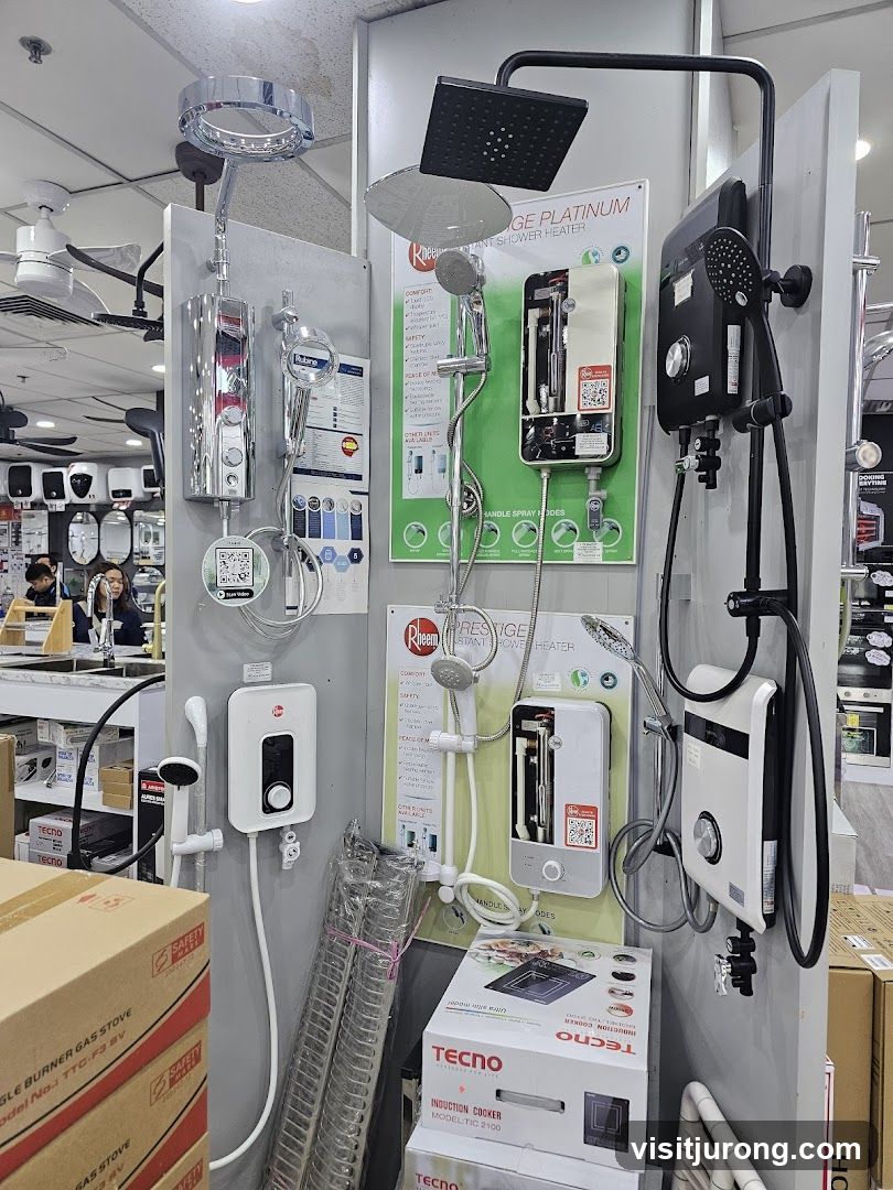 Shower Heaters and Appliances Display