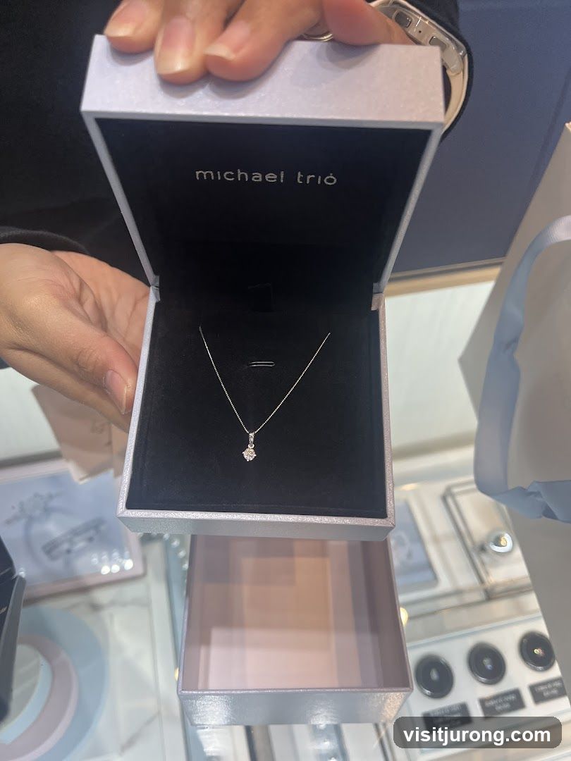 Diamond Necklace in a Jewelry Box