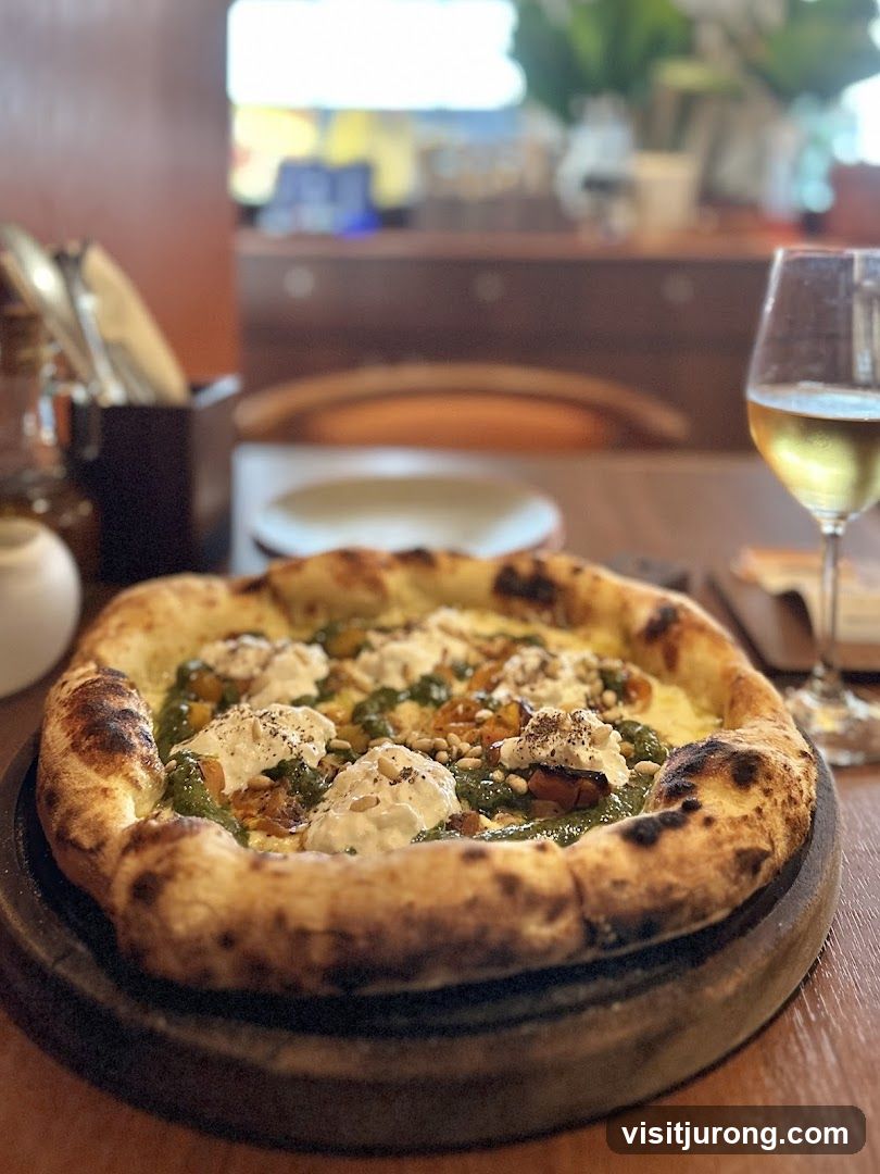 Gourmet Pizza and White Wine