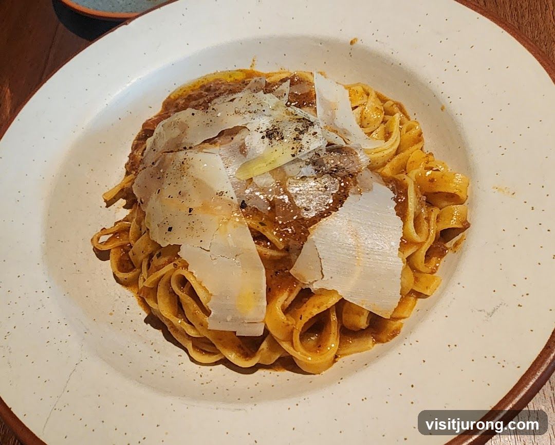 Pasta with Meat Sauce and Parmesan