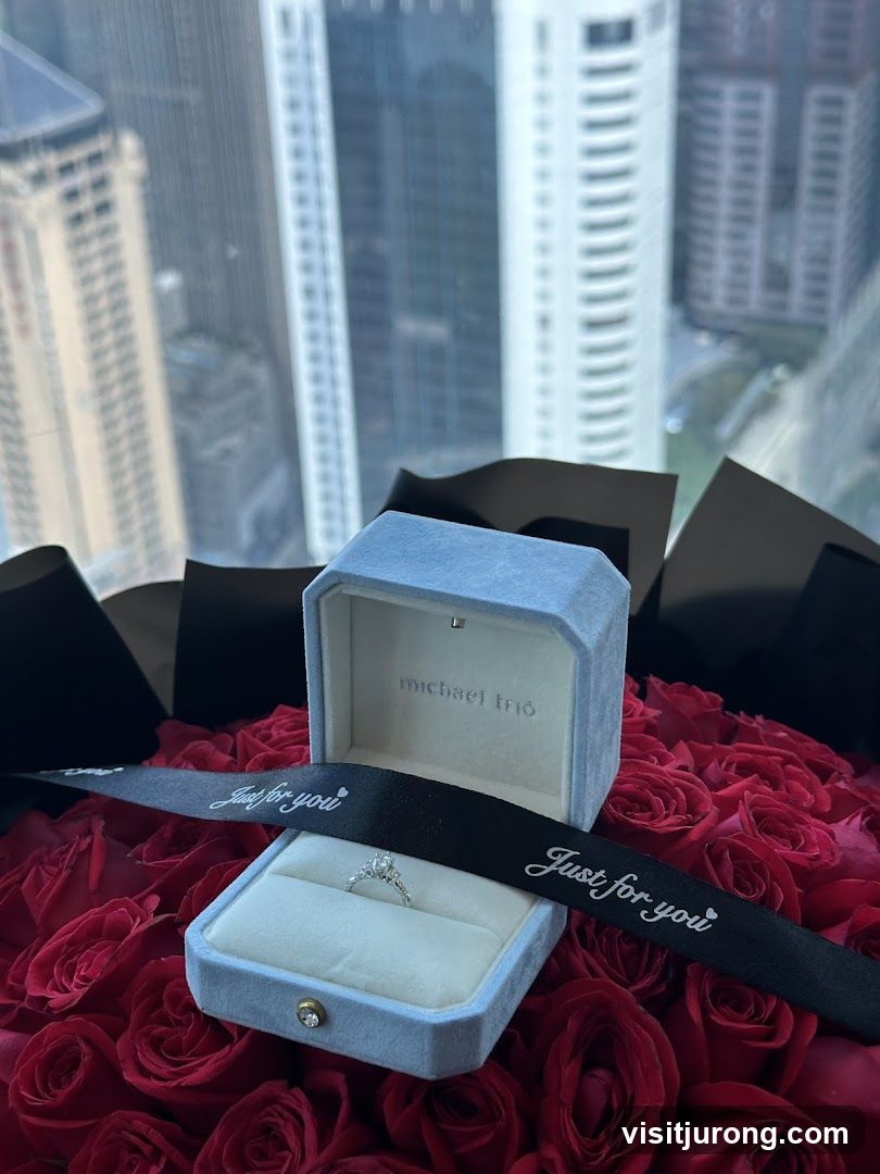 Engagement Ring and Roses