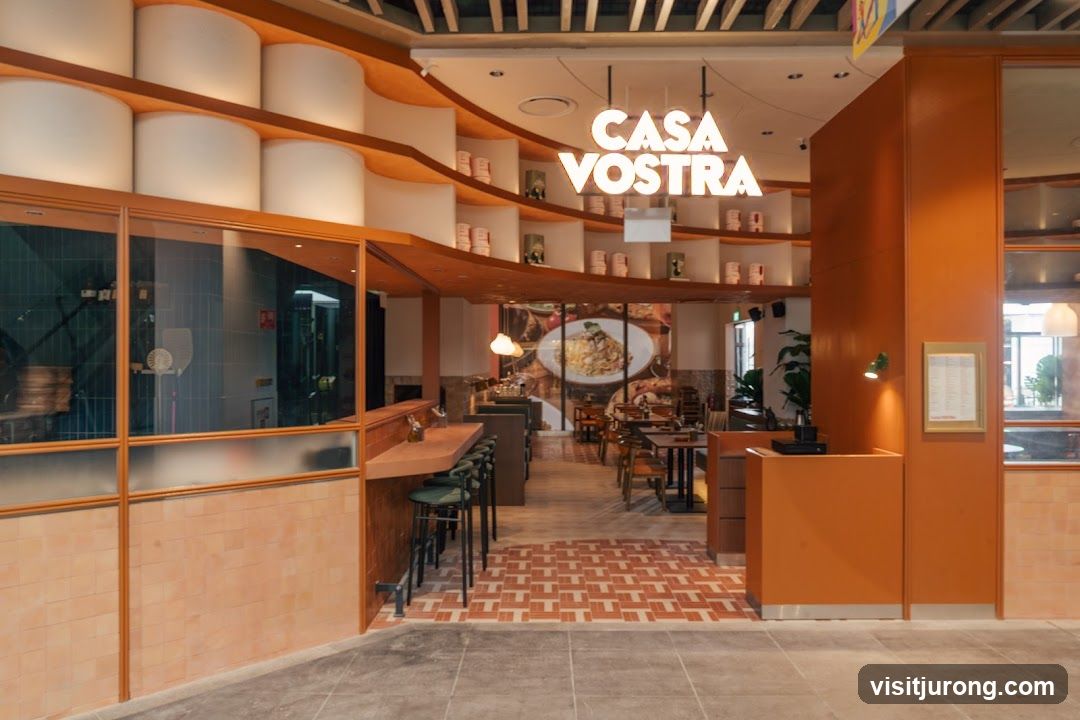 Restaurant Interior with Signage