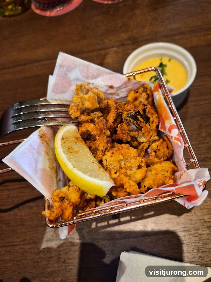 Fried Calamari with Lemon and Dip