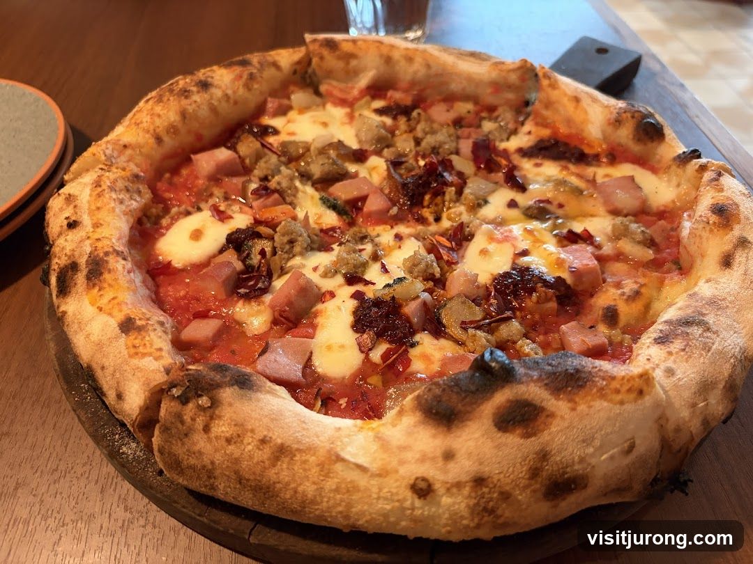 Pizza with Ham and Sausage