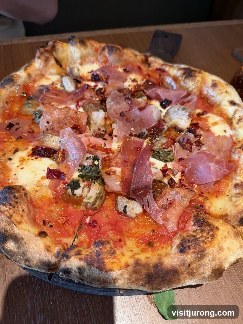 Pizza with Prosciutto and Artichoke