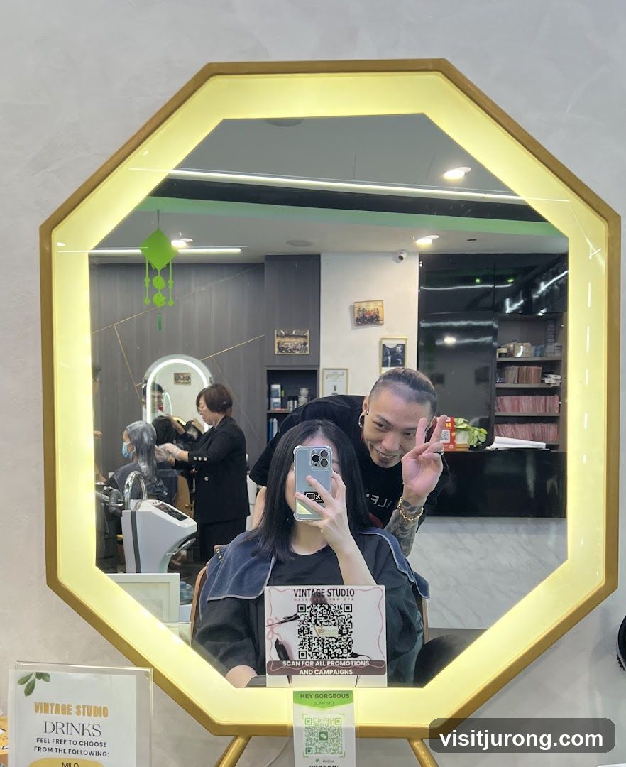 Salon Interior Selfie