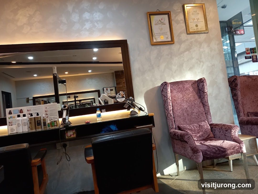 Salon Interior with Chairs and Mirror