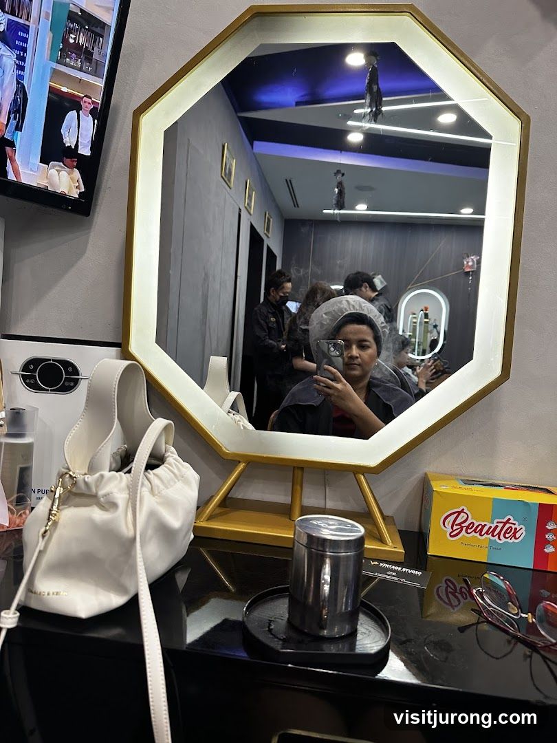 Salon Interior Reflection