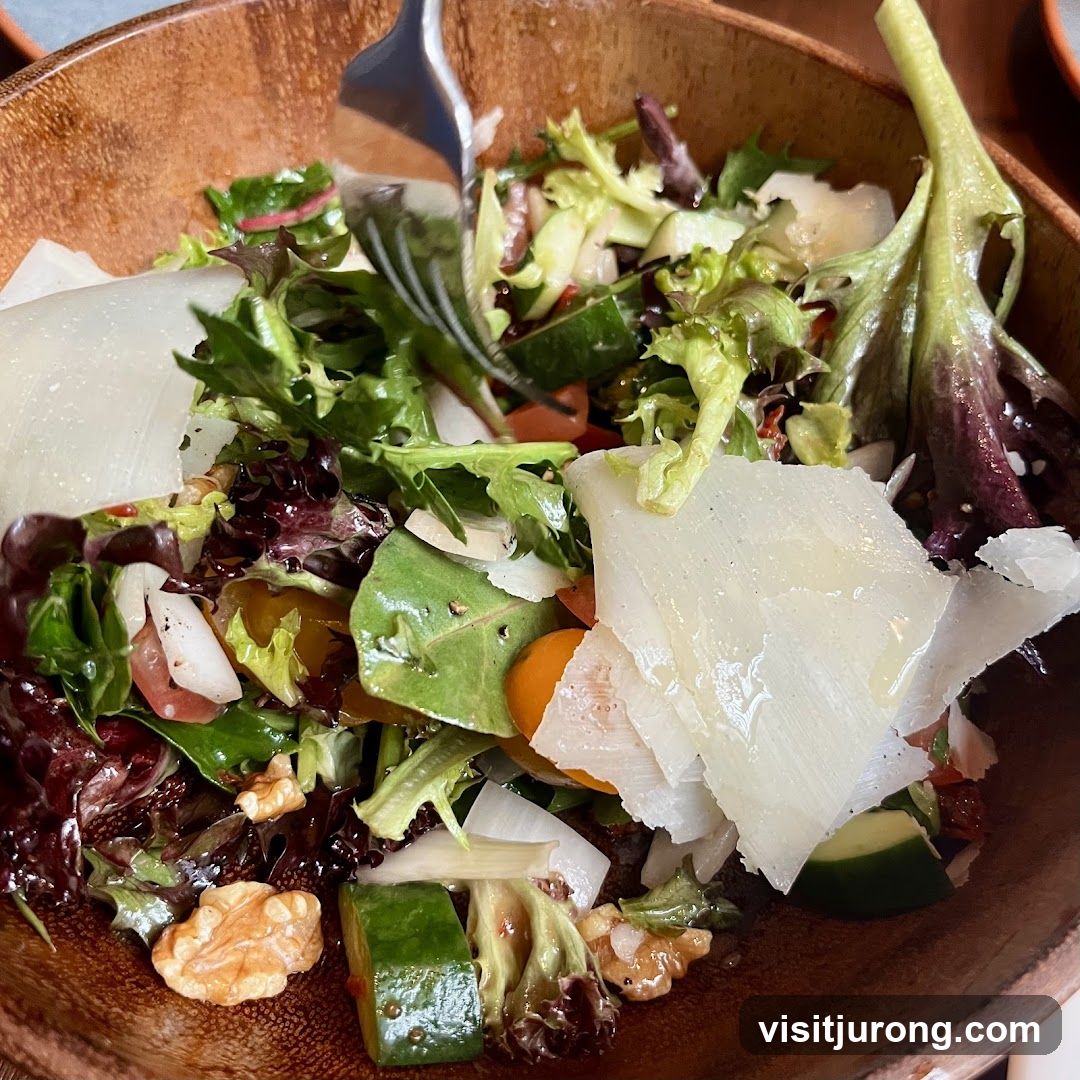 Salad with Shaved Cheese
