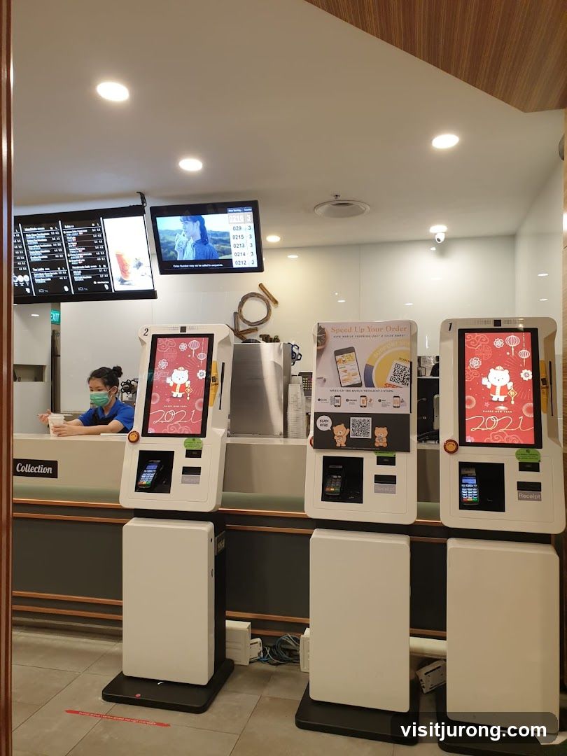 Self-service kiosks and order screens