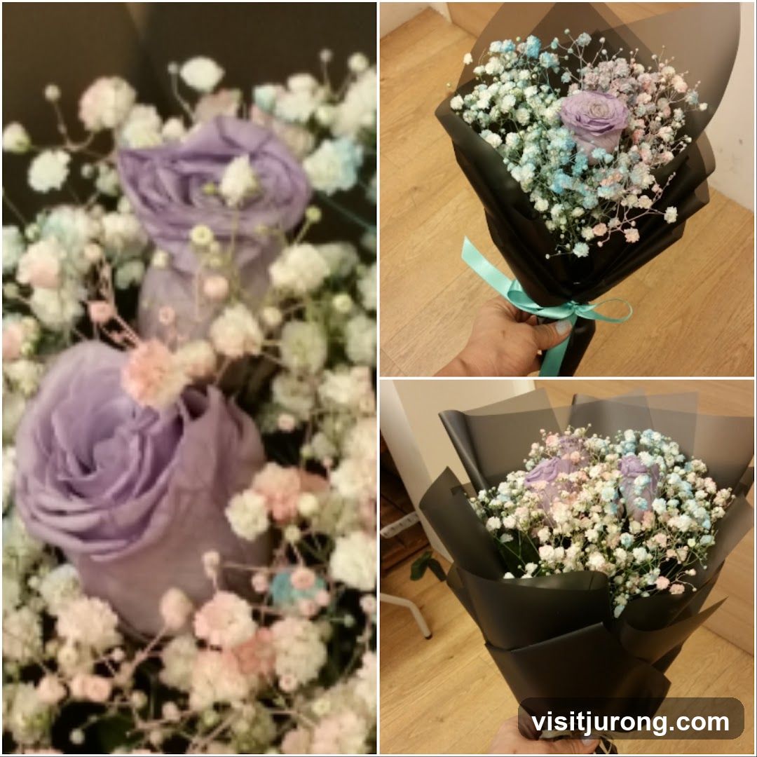 Bouquets of Roses and Baby's Breath