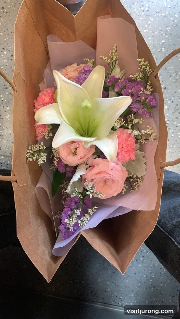 Bouquet in a paper bag