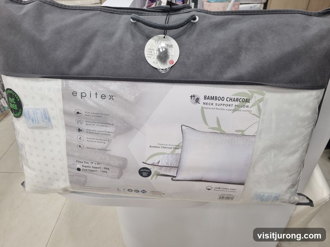 Epitex Bamboo Charcoal Neck Support Pillow