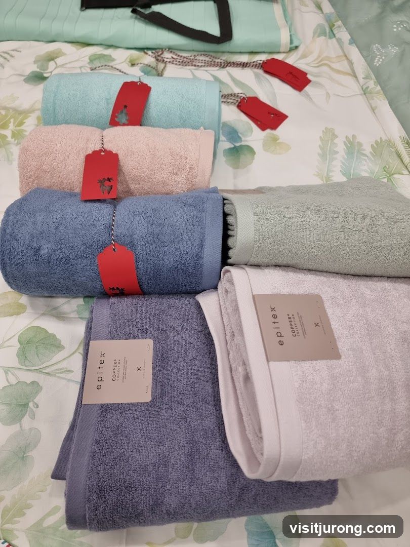 Rolled Towels with Tags